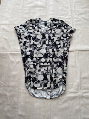 Zero + Maria Cornejo Geometric Print Tunic Dress Size 4